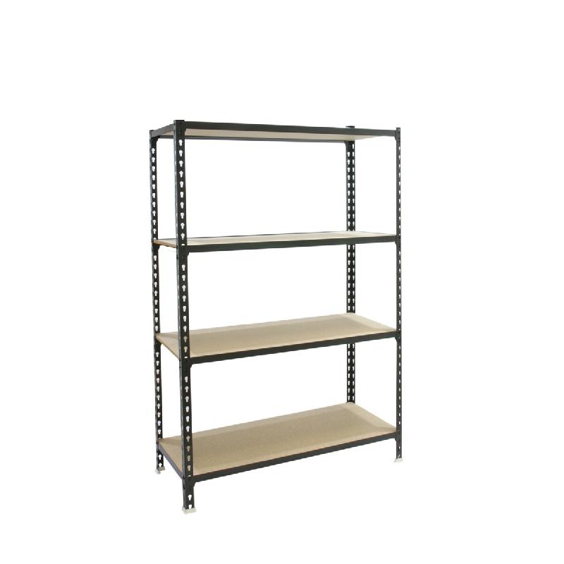 SimonRack Étagère Rangement 1500x900x300 mm, 4 niveaux, plateaux en bois, charge 150 kg par niveau, Anthracite - Maderclick - métal 8425437099151_0