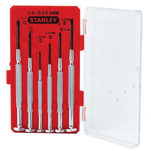 STANLEY 1 COFFRET DE 6 TOURNEVIS HORLOGER PH ET PZ - STANLEY