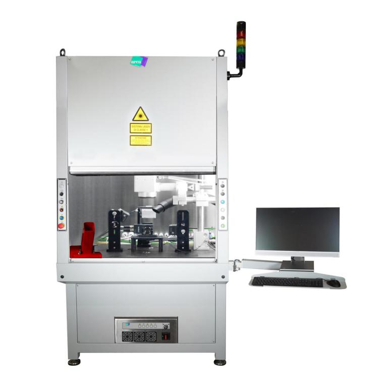 Station de marquage laser pour composants électriques - Système semi-automatique de marquage par laser à fibre_0