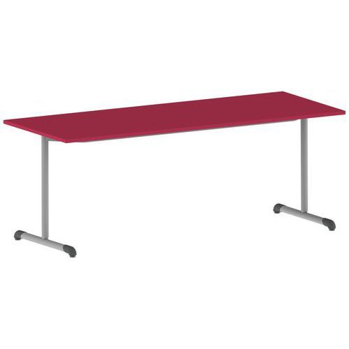 TABLE BANDANA 200 X 80 CM FIXE T6 STRAT CERISE GRIS - MOBIDECOR