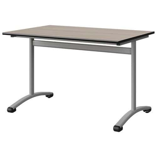 TABLE MALIBU 120X80 T6 DL STRA ANTIB ACACIA/NOIR GRIS 9006 - MANUTAN EXPERT