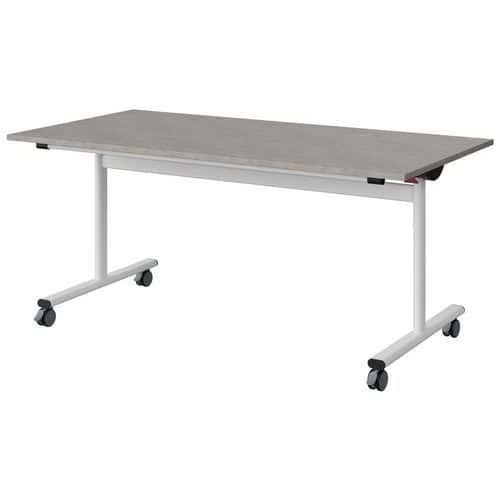 TABLE MALIBU RAB. 160X80 T5 DL STRA ABS BÉTON F186/BLC 9016