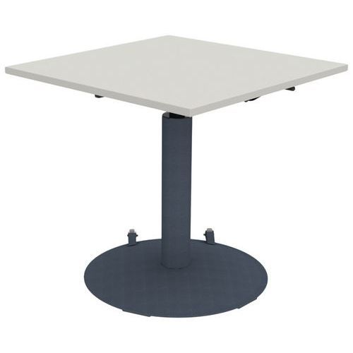 TABLE MANO MOB RÉGLABLE 80X80 STRAT ABS GRIS PERLE/NS - MOBIDECOR