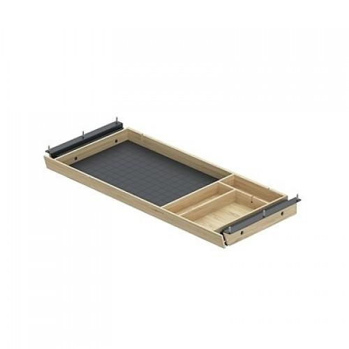 TIROIR COMPLET EN BAMBOU STEELFORCE - FIXATION SOUS PLATEAU DE BUREAU HETTICH