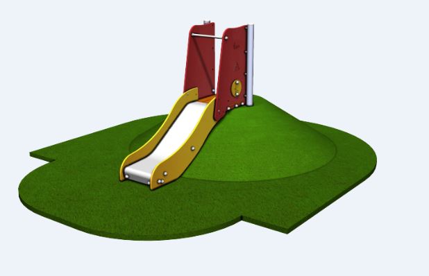 Toboggan hauteur plancher 600 - TT06GPE - Crea Equipements - pour enfants de 2 à 6 ans_0