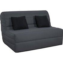 UB DESIGN Canapé lit Alix BZ 140 mousse 35 kg couette grise_0