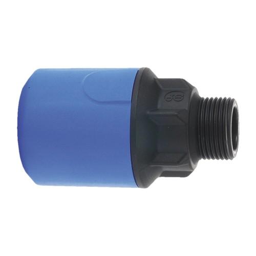UNION SIMPLE MÂLE PE - TUBE PE Ø 32 MM / MÂLE 40 X 49 MM - SPEEDFIT BLUE JOHN GUEST