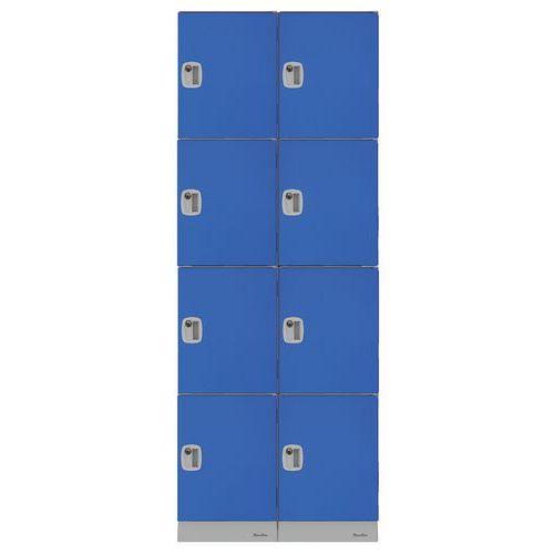 VESTIAIRE EN PLASTIQUE 8 CASES/ 2 COLONNES - MANUTAN EXPERT