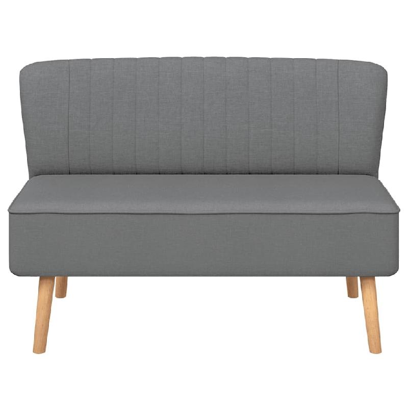 VidaXL Canapé 117 x 55,5 x 77 cm Tissu Gris clair Modèle Koralie - 244070_0