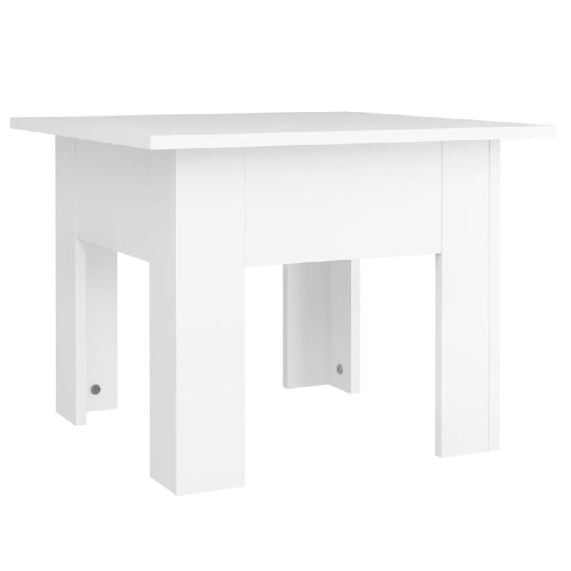 VidaXL Table basse blanc 55x55x42 cm bois d'ingénierie Modèle Imperial Pro - 810235_0