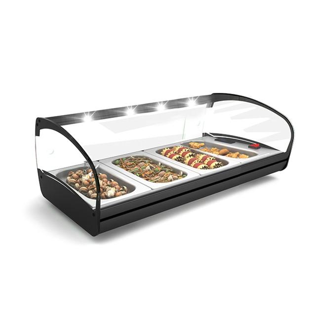 Vitrine chauffante SHARK - Bain marie - 4 bacs GN 1/3 - CK4L | Sayl Barcelona_0