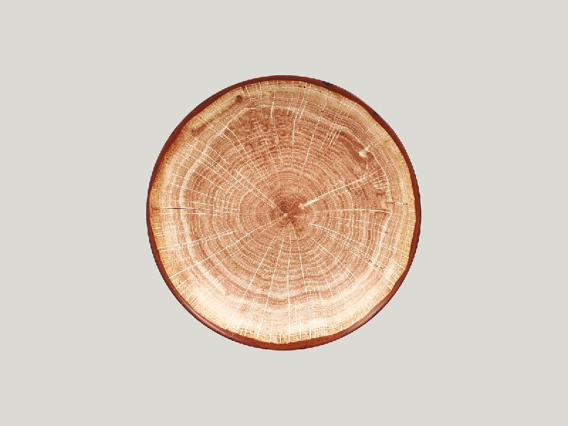 ASSIETTE COUPE CREUSE ROND TIMBER PORCELAINE Ø 23 CM WOODART RAK