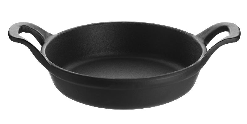 PLAT EMPILABLE FONTE D'ACIER SANS REVÊTEMENT AVEC COUVERCLE Ø 16 CM 3 CM
