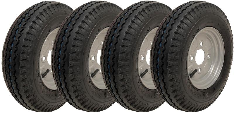 4.80/4.00-8 Roue de remorque Kenda 4ply High Speed Road Legal 4 Inch PCD (Set of 4)_0