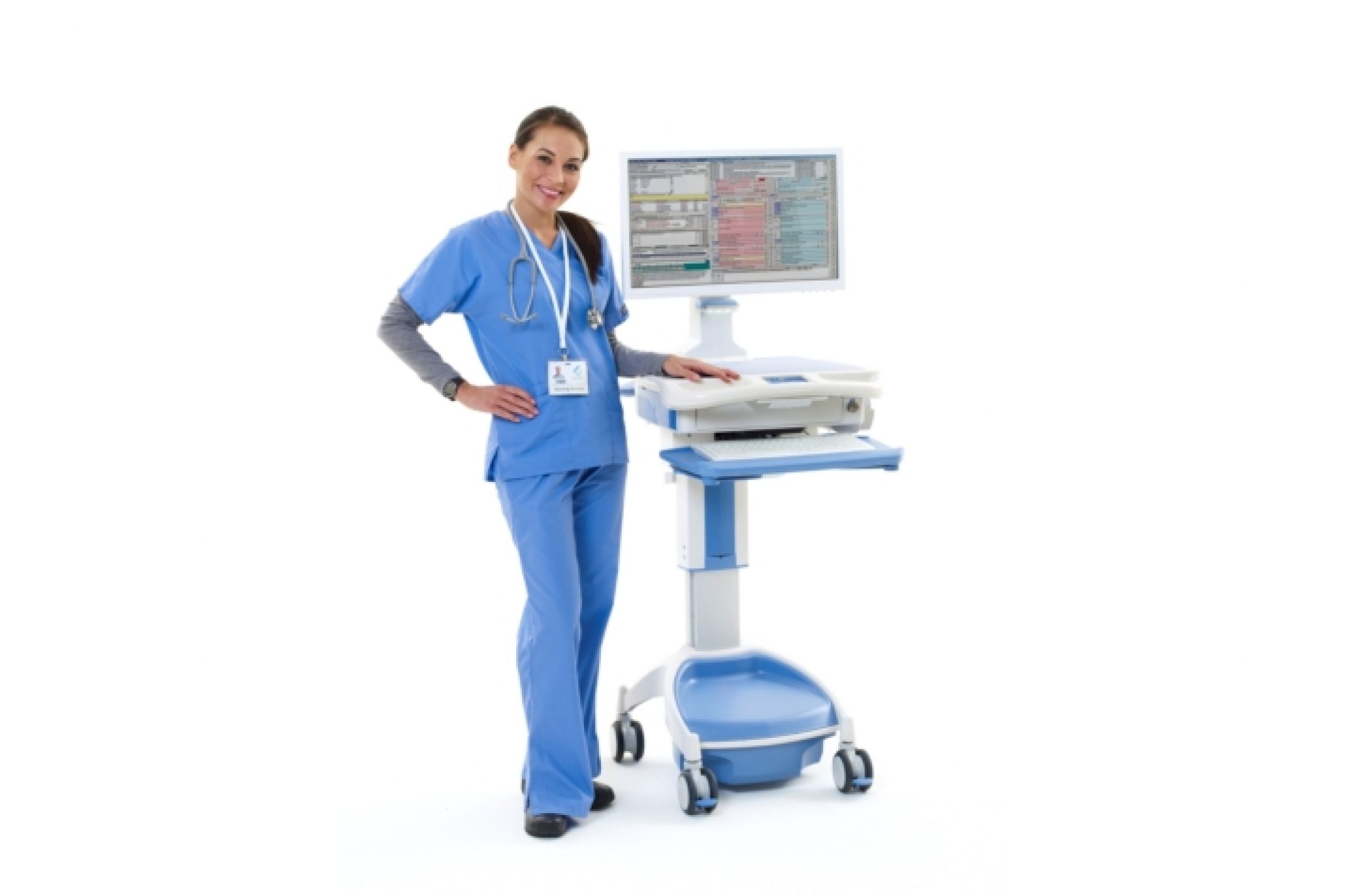AccessPoint - Chariot informatique ergonomique System Med avec batteries 220V ou 24V_0
