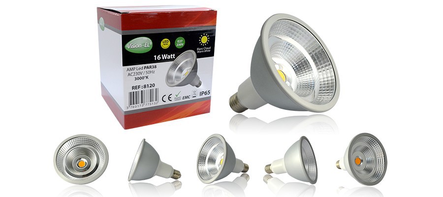 AMPOULE LED PAR 38 E27 16W 3000K VISION EL 8120