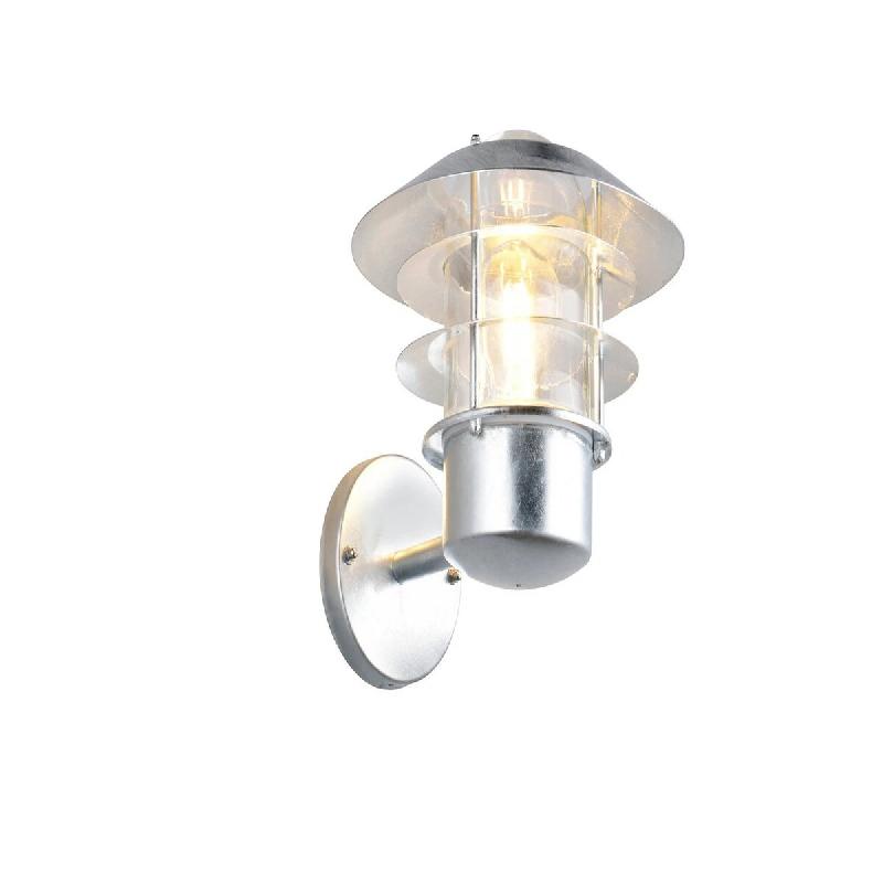 Applique murale extérieure E27 argent zinc diffuseur verre IP44 - Trio - RUVUMA - gris 4017807687699_0
