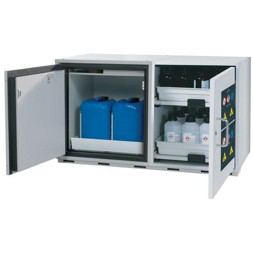 ARMOIRE K90.060.110.050.UB.2T GRIS CLAIR-2 ÉTAGÈRES - ASECOS