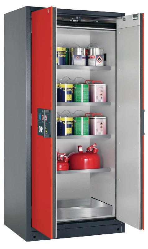 ARMOIRE SÉCURITÉ Q-PEGASUS-90 Q90.195.090.WDAC GRIS/ROUGE - MANUTAN COLLECTIVITÉS