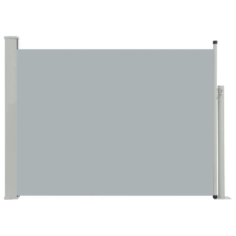 Auvent paravent store brise-vue latéral rétractable - protection visuelle pour patio, jardin, terrasse, balcon - 100 x 500 cm gris_0