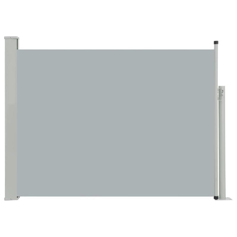 AUVENT PARAVENT STORE BRISE-VUE LATÉRAL RÉTRACTABLE DE PATIO JARDIN TERRASSE BALCON PROTECTION VISUELLE ÉCRAN 100 X 500 CM GRIS 02_0007191_0