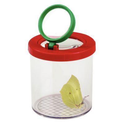 Boîte loupe d'observation - plastique résistant - grossissement x2 et x4 - vue dessus et dessous_0