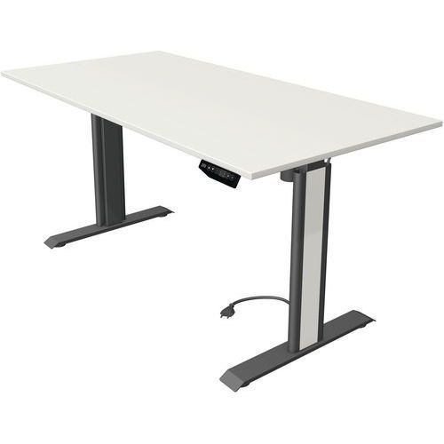 BUREAU RÉGLABLE MOVE 1 ADVANCE BLANC/ANTHRACITE - 160X80 CM - KERKMANN