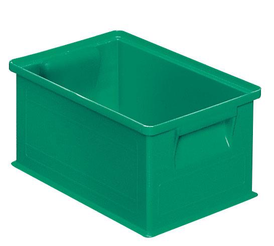 Caisse plastique verte 8.7 litres - gerbable avec poignées et utilisation multi-températures_0