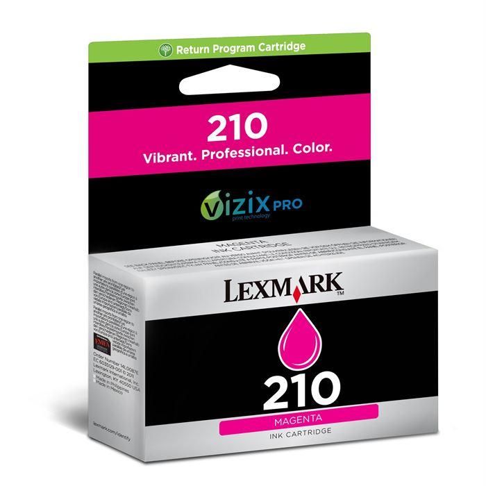CARTOUCHE ENCRE LEXMARK MAGENTA  210