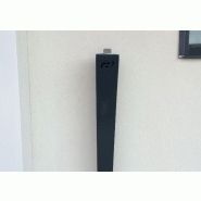 Cendrier d'extérieur personnalisable - Angelo - Hauteur 1000 mm - Largeur 150 mm - Couleurs au choix sur nuancier RAL_0