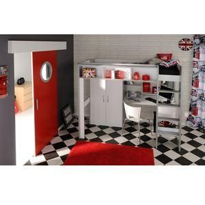 Inuit Lit Combine Mezzanine Bureau Armoire Comparer Les Prix