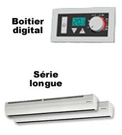 CHAUFFAGE RIDEAU D'AIR - NOIROT - SÉRIE LONGUE 9000/4500W - DÉBIT 1600/1100 M3/H