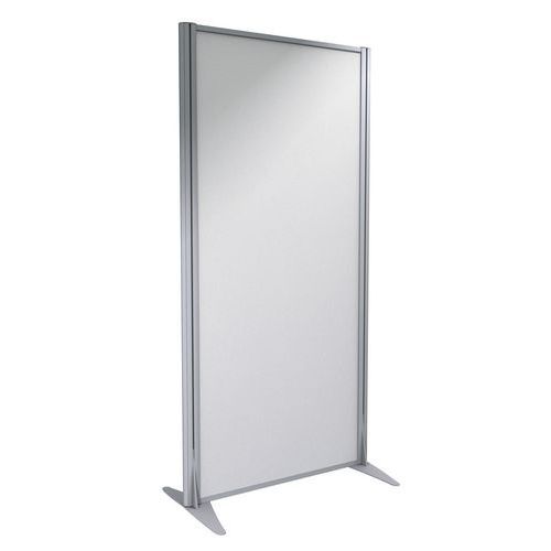 CLOISON KPRIM TISSU ACOUSTIQUE PERLE PROFIL ARGENT 165X81CM - CLEN