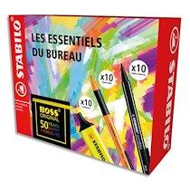 COFFRET AU BUREAU DE 30 PIÈCES : 10 BOSS ORIGINAL JAUNES + 10 POINTMAX NOIRS + 10 POINTBALL NOIRS