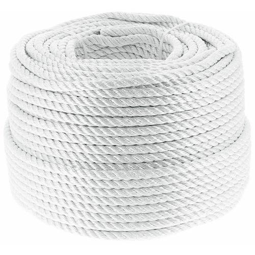 CORDAGE POLYAMIDE BLANC - DIAMÈTRE 8 MM - LONGUEUR 100 M CORDERIE MESNARD