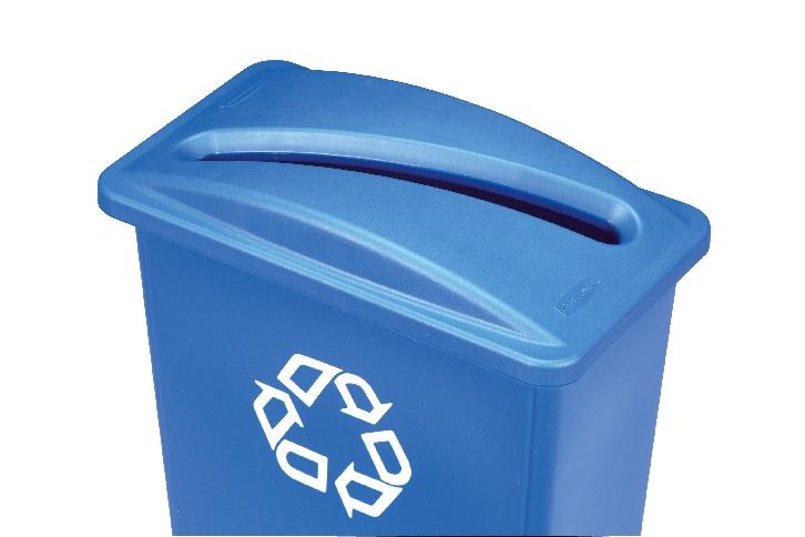 COUVERCLE FENTE PAPIER POUR POUBELLES SLIM JIM® 60 ET 87 L - H 7 CM - RUBBERMAID - MANUTAN COLLECTIVITÉS