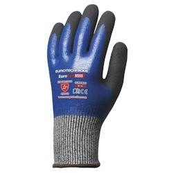 Coverguard - Gants anti coupures noir bleu en nitrile EUROCUT N555 (Pack de 5) Noir / Bleu Taille 9 - 5450564020115_0