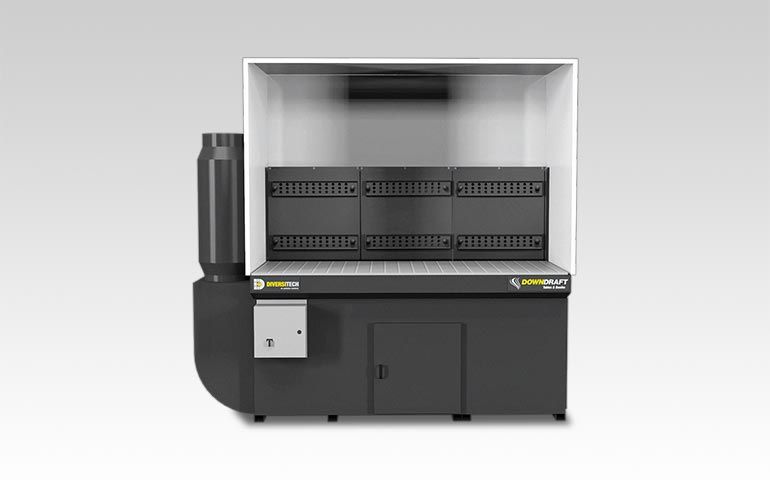 Dd 3' x 6' - cabine de soufflage Diversitech - vitesse de capture 325 pi/min - surface de travail ventilé 3x6_0