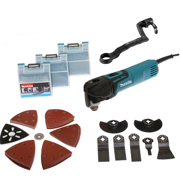 DÉCOUPEUR PONCEUR OSCILLANT MAKITA TM3010CX3J 320W AVEC ACCESSOIRES ET COFFRET MAKPAC