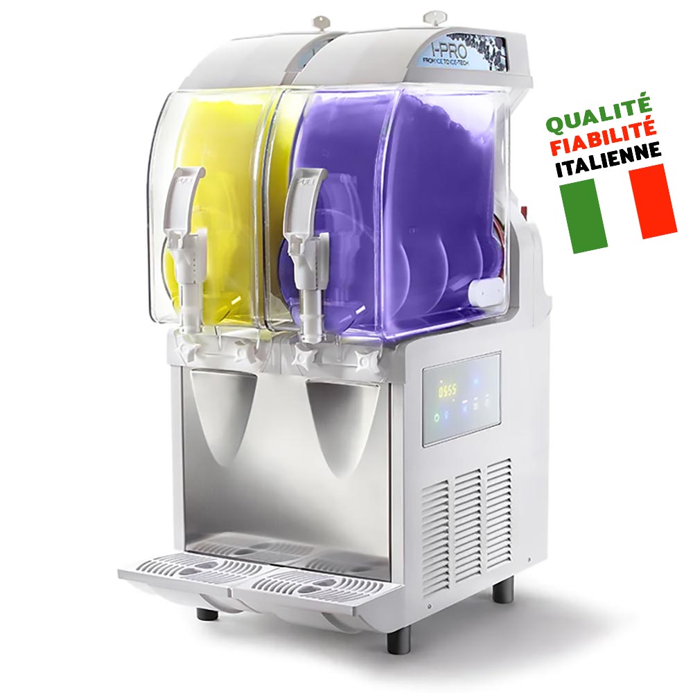 Distributeur de granité 2x11 litres I-PRO électronique - design italien - machine programmable avec cuves isolées_0