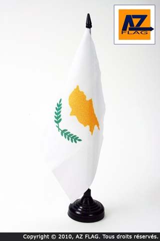 DRAPEAU DE TABLE CHYPRE -21X14CM