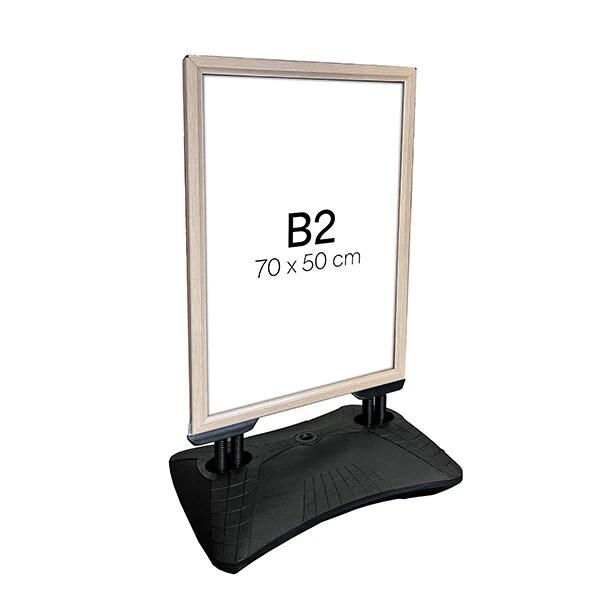 Edimeta Panneau CadroClic 4 Ressorts B2 70x50 + Base Lestable Aspect Bois - beige aluminium 215327NH_0