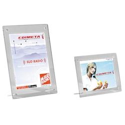Edimeta Porte-photos ou visuels à 2 pieds A4 - transparent plastique 4014GL_0