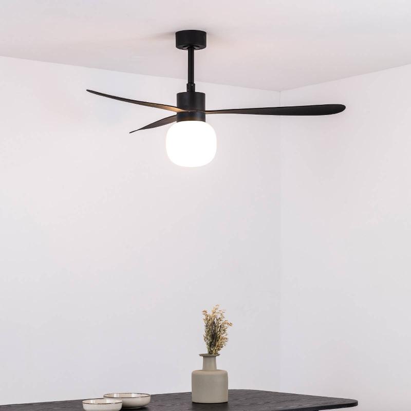 FARO BARCELONA VENTILATEUR DE PLAFOND AMELIA BALL LAMPE LED NOIR