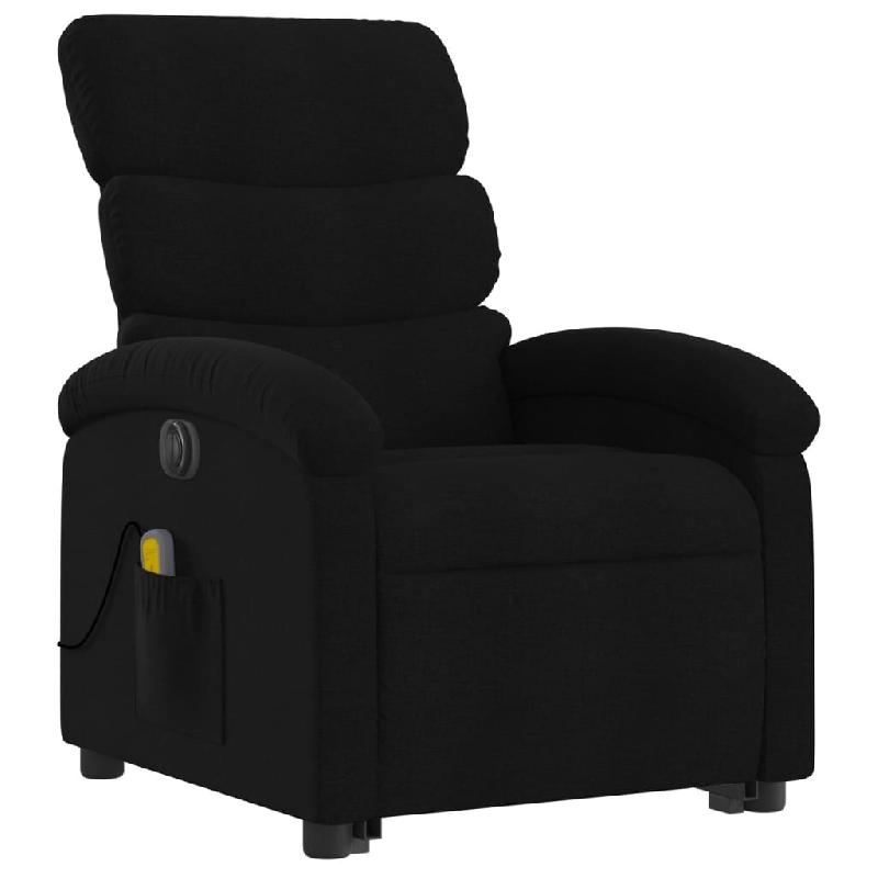 Fauteuil inclinable de massage électrique Noir Tissu Modèle Quasar - 8721012165045_0