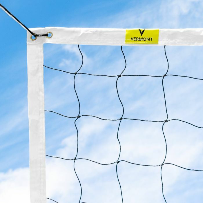 Filet de Volley-ball Réglementaire (Bande Horizontale en Cordon) - 9,75m x 0,9m - FIVB - 2,3kgs - Ficelle polyéthylène 2mm - Maille 10cm - Bande Horizontale PVC - Usage Intérieur/Extérieur - Qualité Supérieure_0