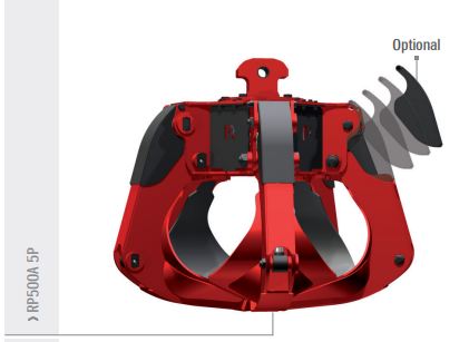 Grappins hydrauliques pour pelles et chargeurs RP350 6P à RPG500A 6P - Rozzi - compact et haute durabilité_0