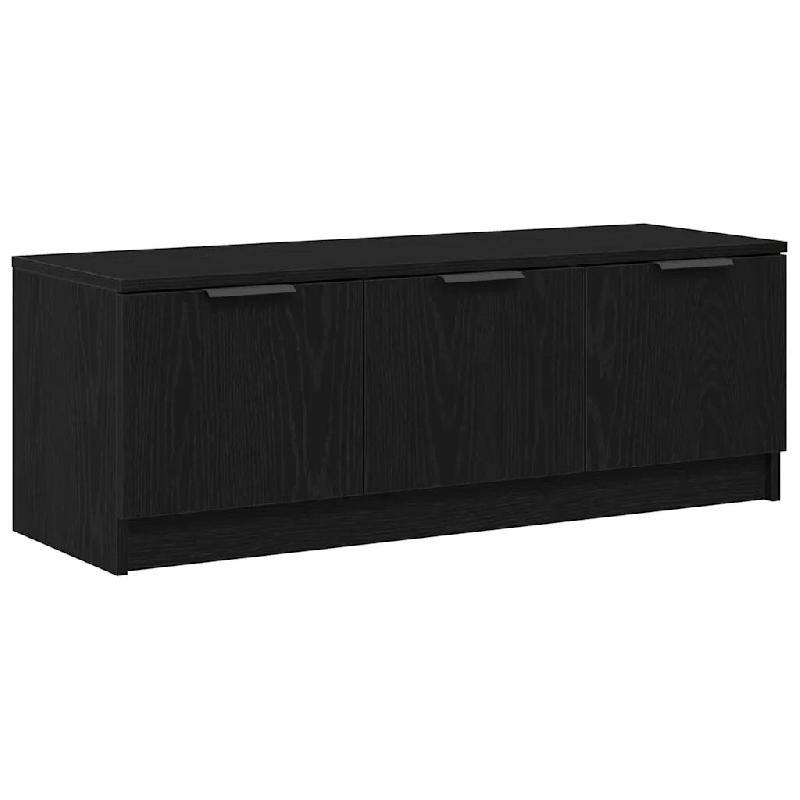 Helloshop26 - Meuble TV rectangulaire moderne avec espace de rangement 102 x 35 x 36 cm en bois d'ingénierie noir 02_0051918 - noir Bois massif 30002_0