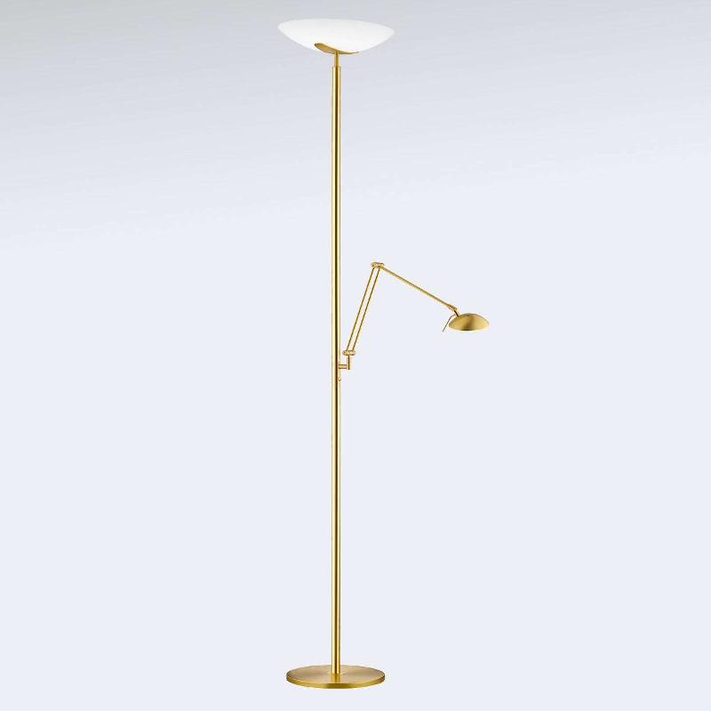 KNAPSTEIN LAMPADAIRE À ÉCLAIRAGE INDIRECT LED LYA EN LAITON MAT