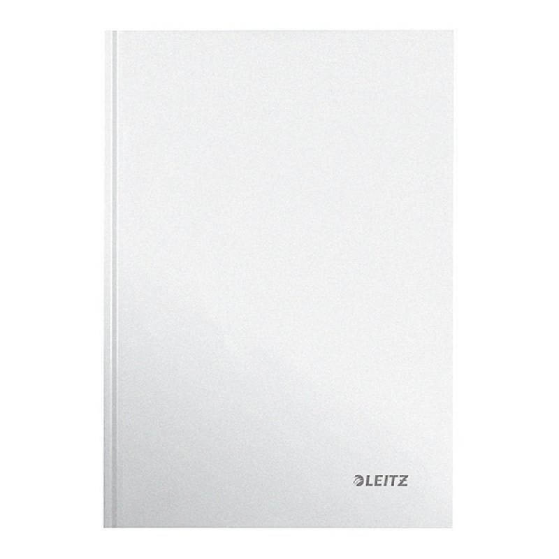 LEITZ CARNET À CARREAUX EMBOÎTÉ AU FORMAT A5 ET À COUVERTURE RIGIDE LEITZ WOW, BLANC